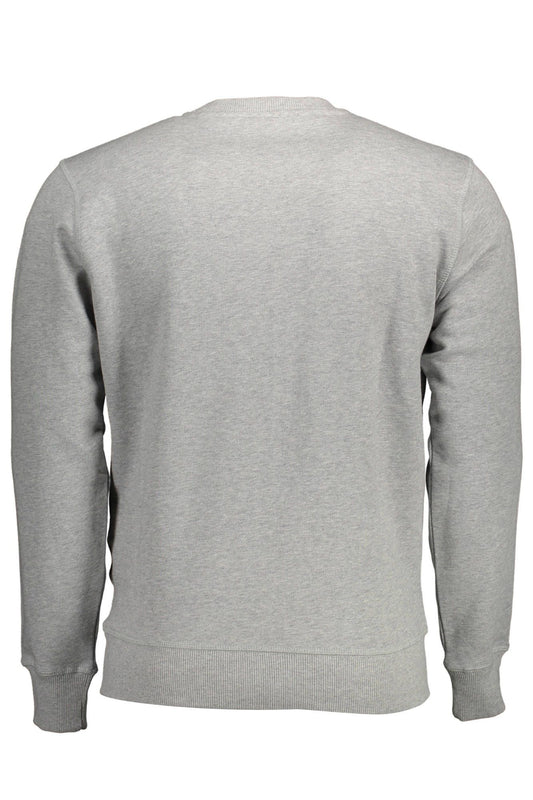 Gray Cotton Men Sweater