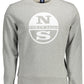 Chic Gray Round Neck Printed Sweatshirt