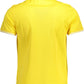 Yellow Cotton Men Polo Shirt