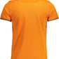 Orange Cotton Men Polo Shirt