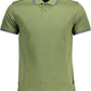 Green Cotton Men Polo Shirt