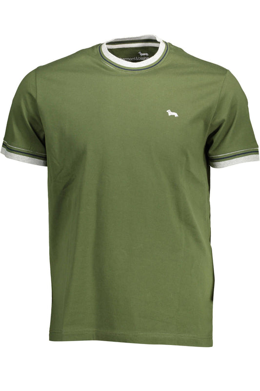 Green Cotton Men T-Shirt