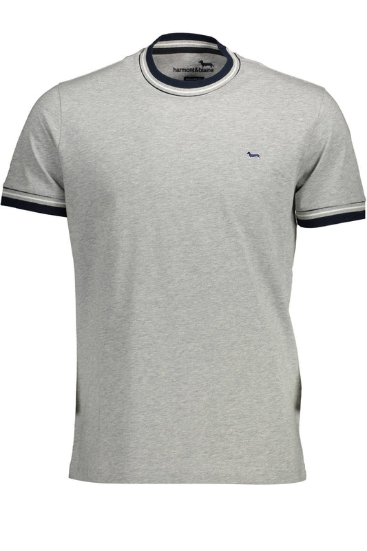 Gray Cotton Men T-Shirt