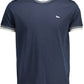 Blue Cotton Men T-Shirt