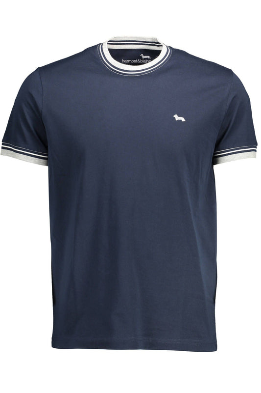 Blue Cotton Men T-Shirt