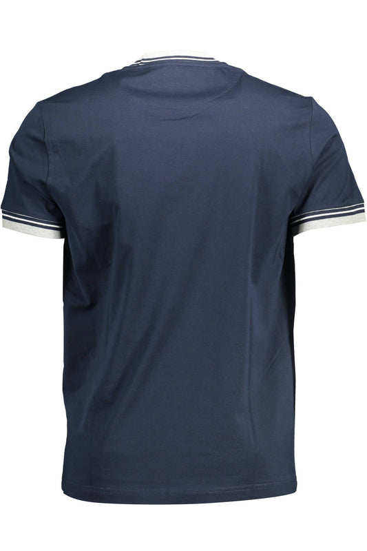 Blue Cotton Men T-Shirt