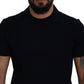 Elegant Blue Crewneck Cotton T-Shirt