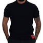 Elegant Blue Crewneck Cotton T-Shirt