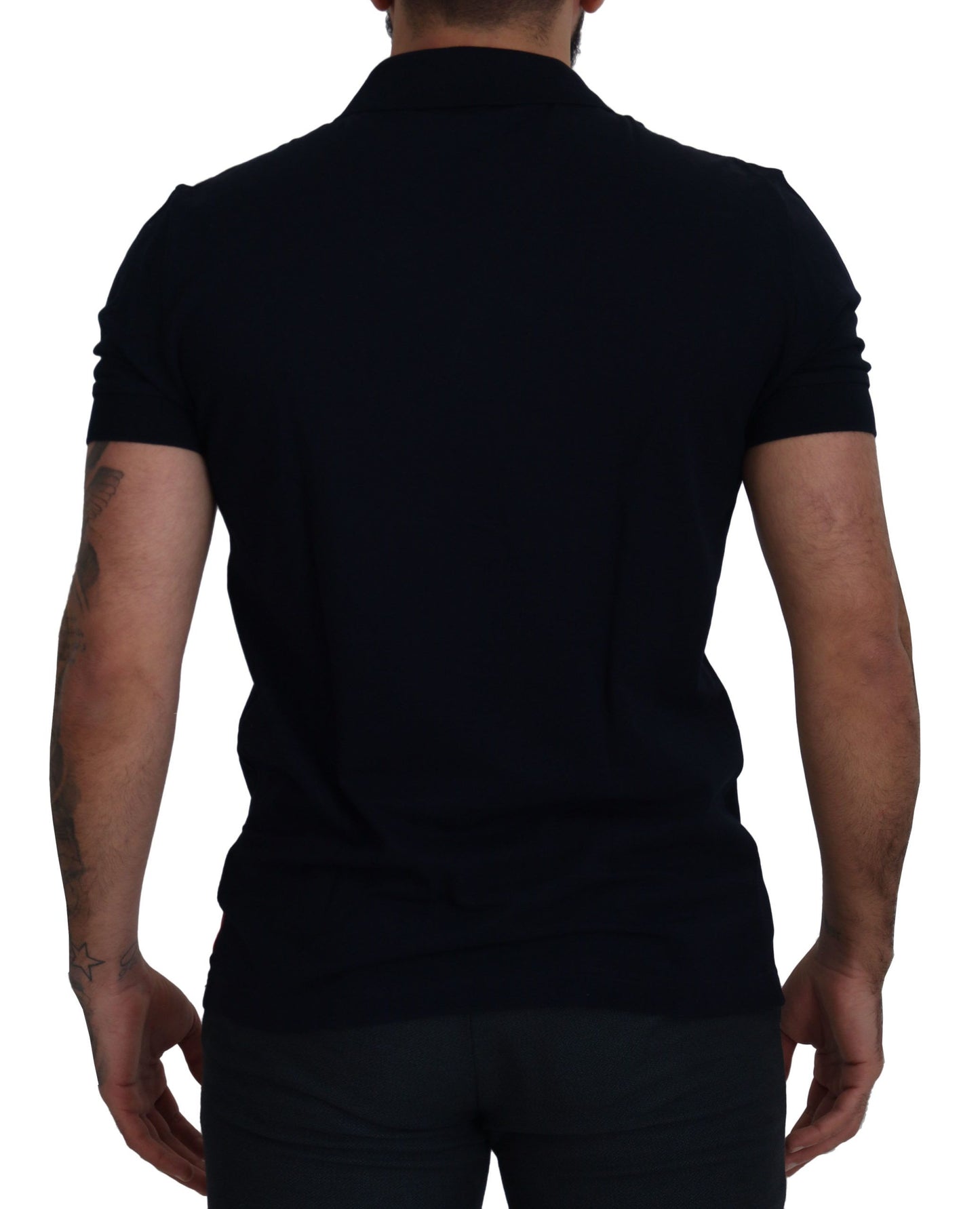 Elegant Blue Crewneck Cotton T-Shirt
