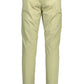 Green Cotton Men Slim Pant