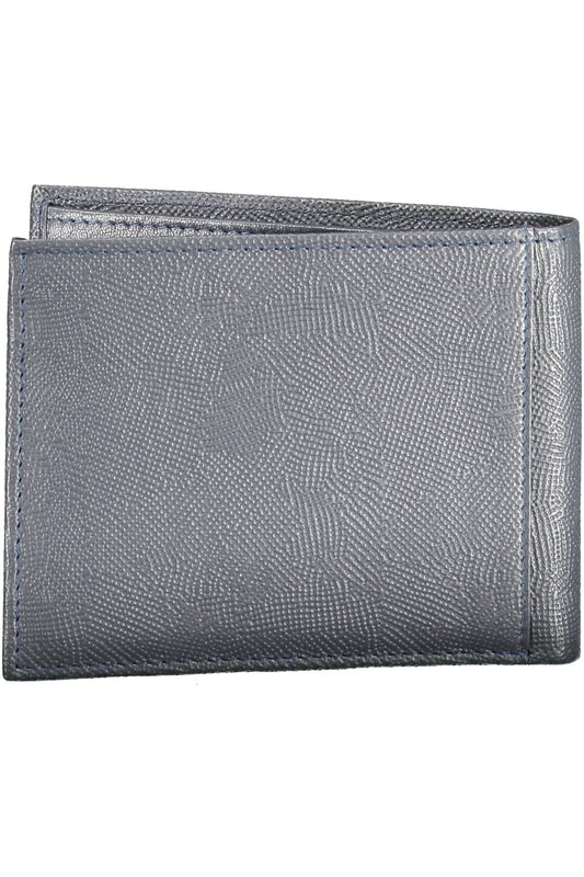 Blue Leather Men Wallet