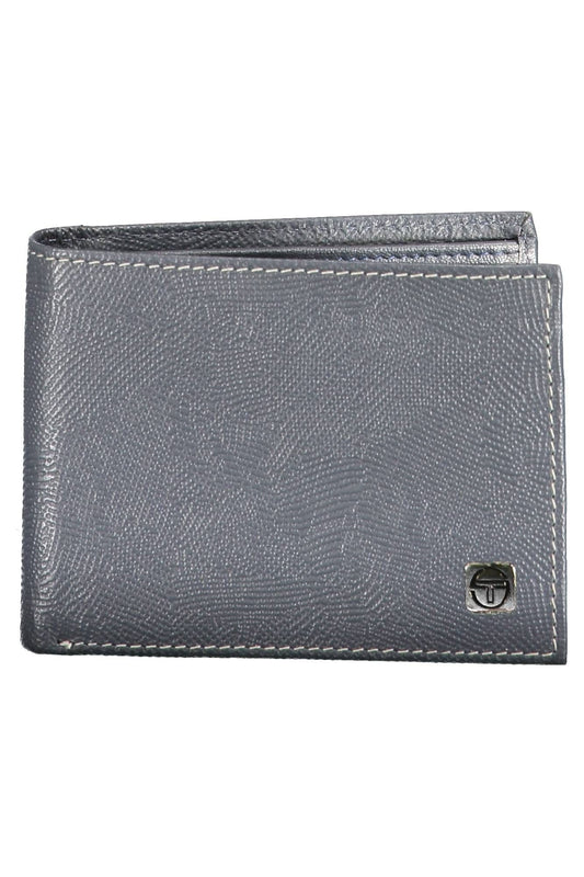 Blue Leather Men Wallet