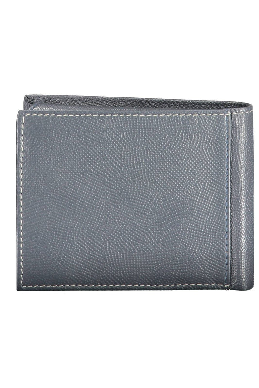 Blue Leather Men Wallet