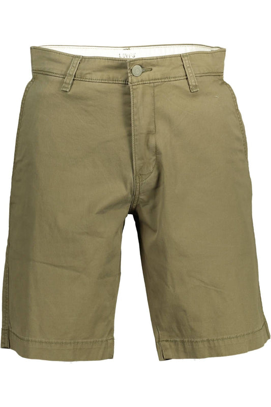Green Cotton Men's Shorts