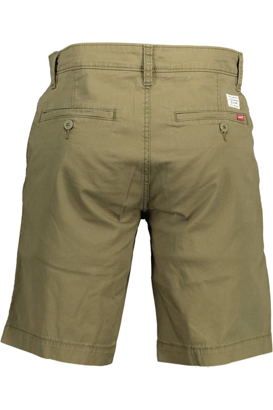 Green Cotton Men's Shorts
