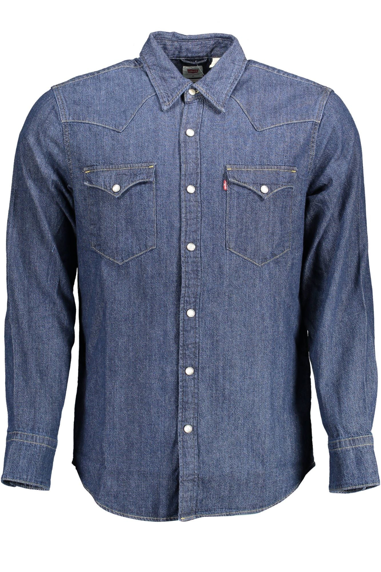 Blue Cotton Men Shirt