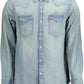 Light Blue Cotton Men Shirt