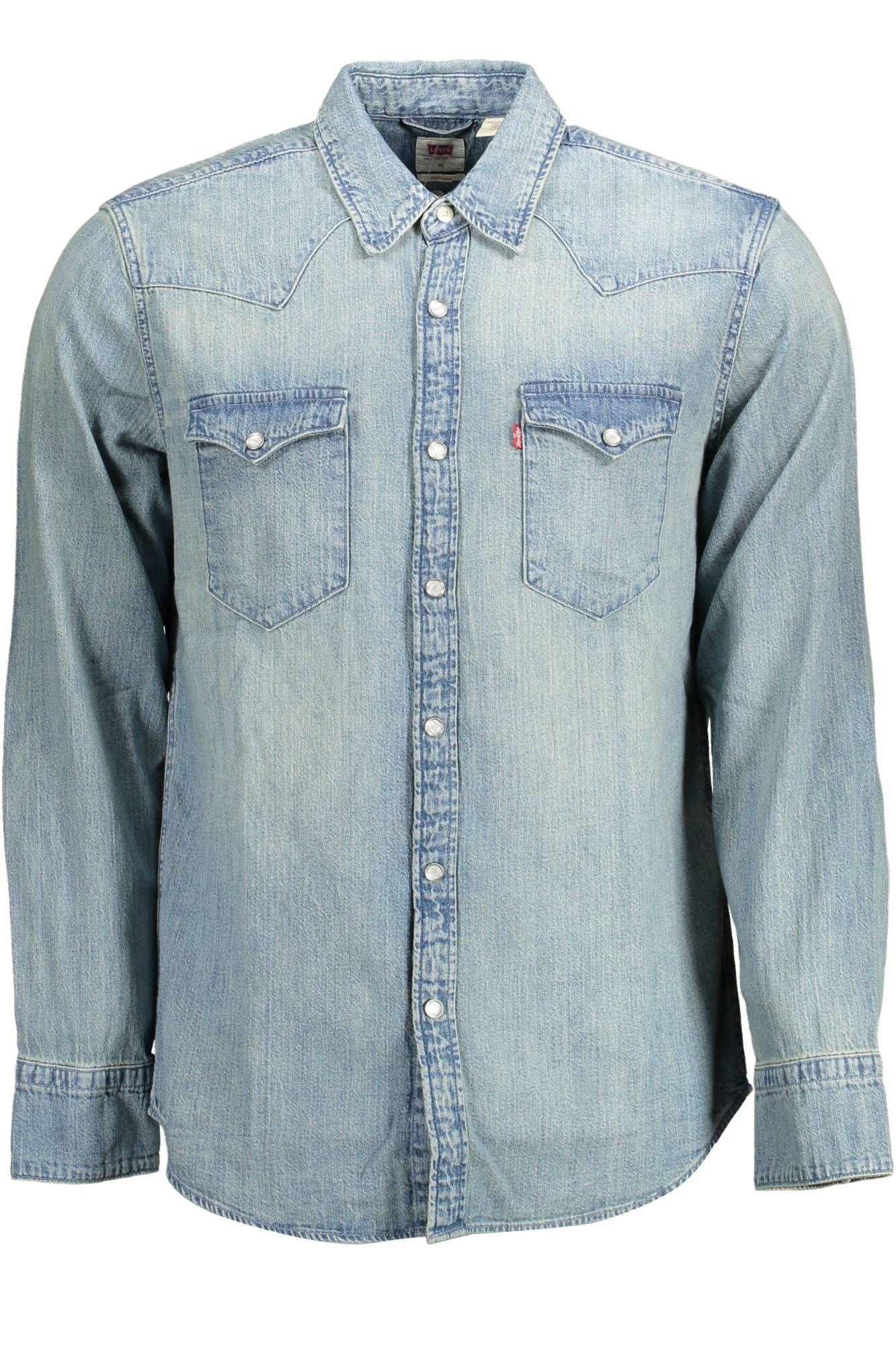 Light Blue Cotton Men Shirt
