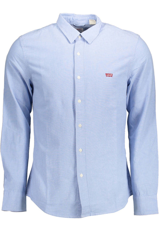 Light Blue Cotton Men Shirt