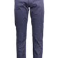 Blue Cotton Men Trouser