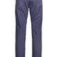 Blue Cotton Men Trouser