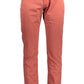 Red Cotton Men Trouser