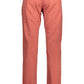 Red Cotton Men Trouser