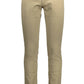 Beige Cotton Men Pant