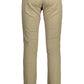 Beige Cotton Men Pant