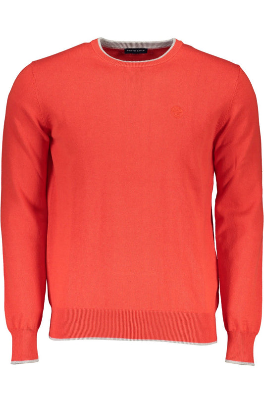 Red Cotton Men Sweater
