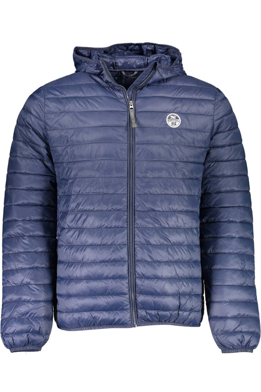 Blue Polyamide Men Jacket