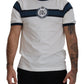 Elegant White Crewneck Logo Tee