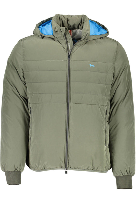 Green Polyester Men Jacket