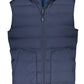 Blue Polyester Men Sleeveless Jacket