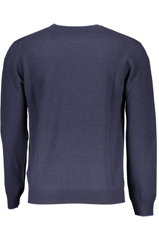 Blue Wool Men Sweater