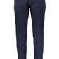 Blue Cotton Men Trouser
