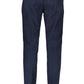Blue Cotton Men Trouser