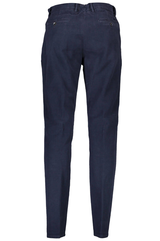Blue Cotton Men Trouser