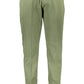 Green Cotton Men Trouser