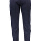 Blue Cotton Men Trouser