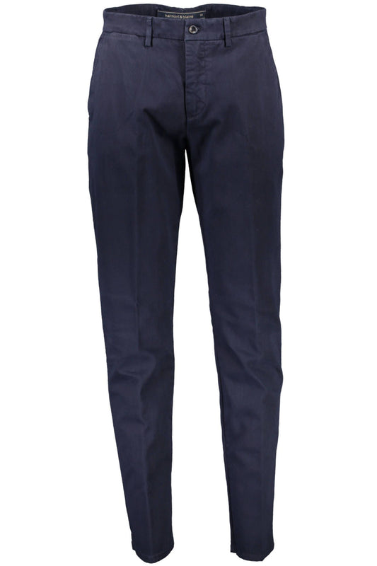Blue Cotton Men Trouser