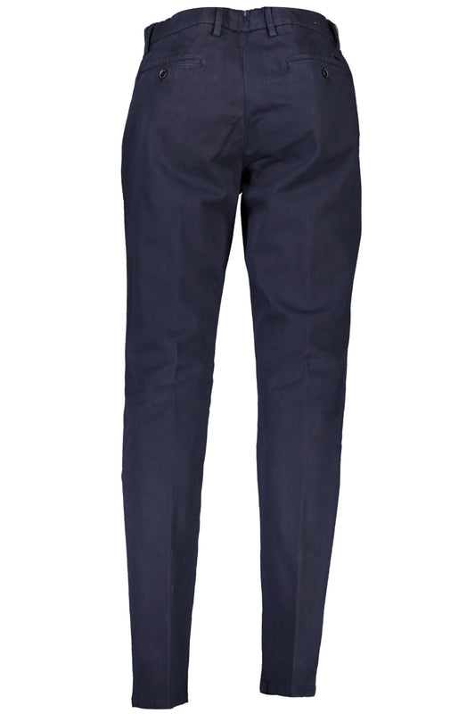 Blue Cotton Men Trouser