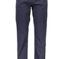 Blue Cotton Men Trouser