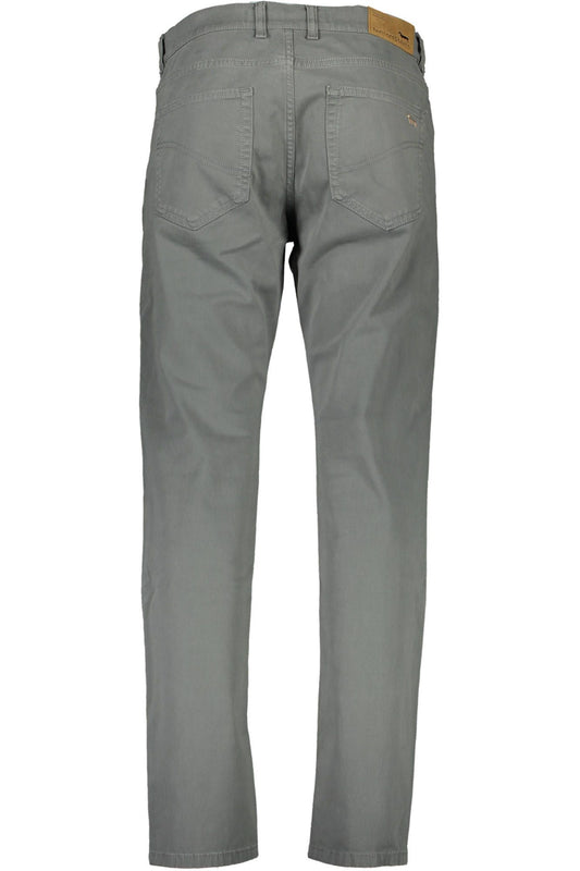 Gray Cotton Men Narrow Fit Trouser
