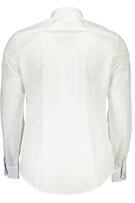 White Cotton Men Shirt