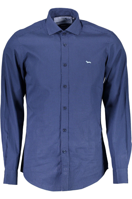 Blue Cotton Men Shirt