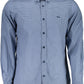 Blue Cotton Men Shirt