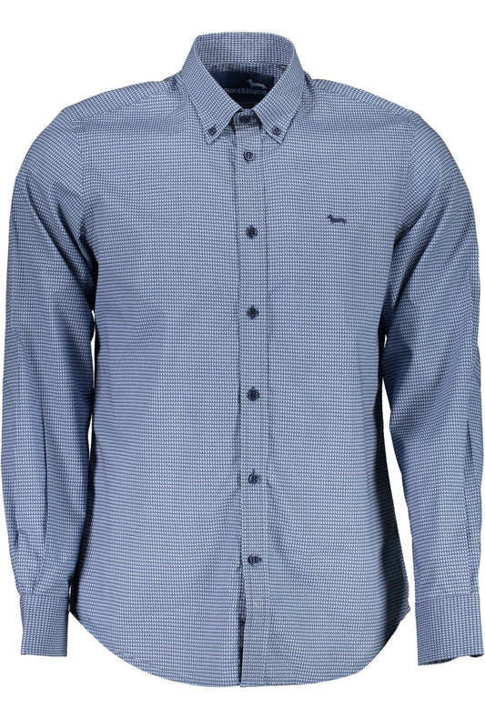 Blue Cotton Men Shirt
