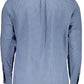 Blue Cotton Men Shirt
