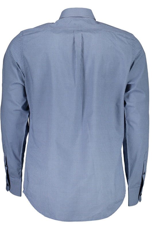 Blue Cotton Men Shirt